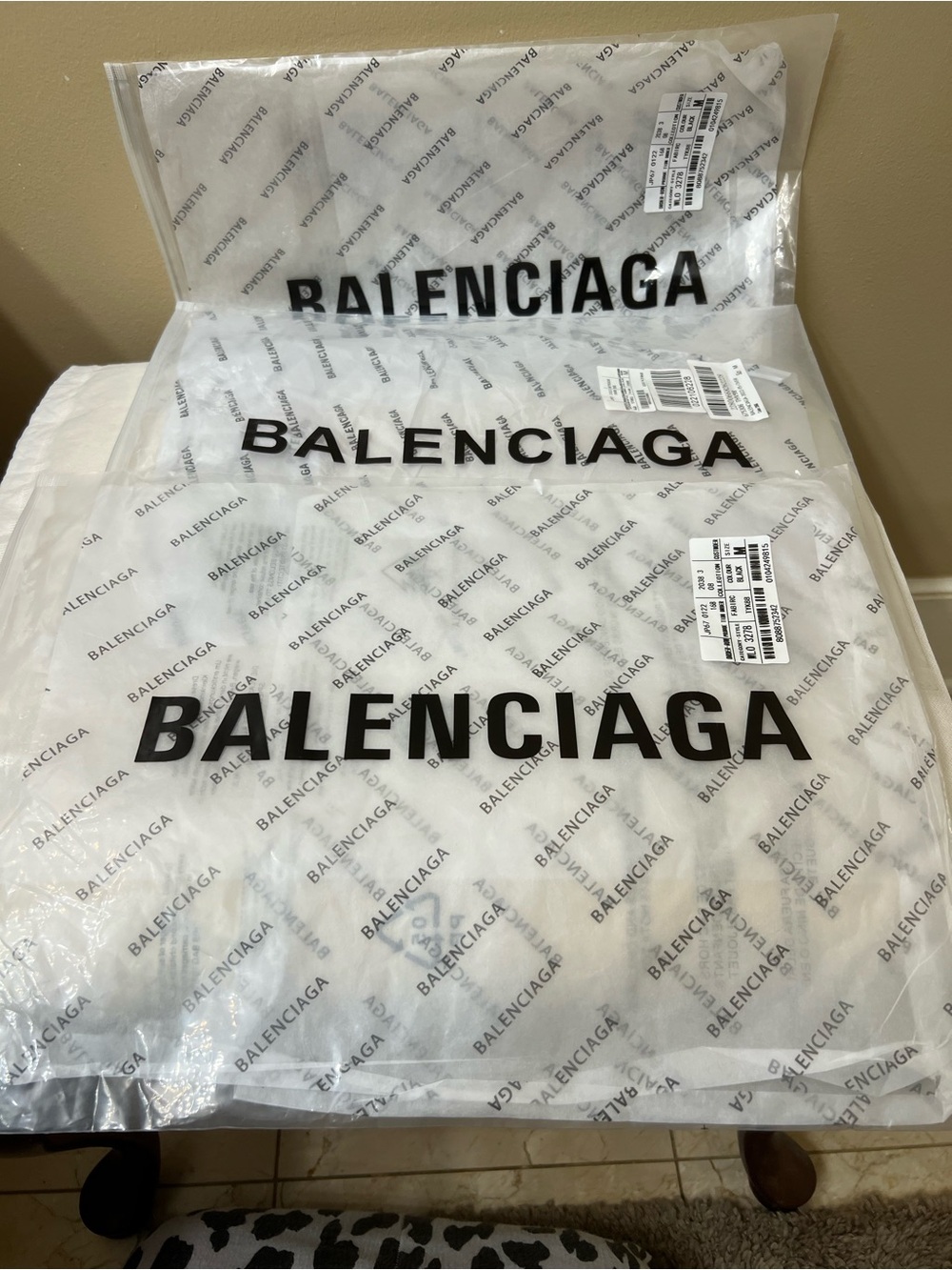 Balenciaga 3 piece Clothing Bags with B Tissue